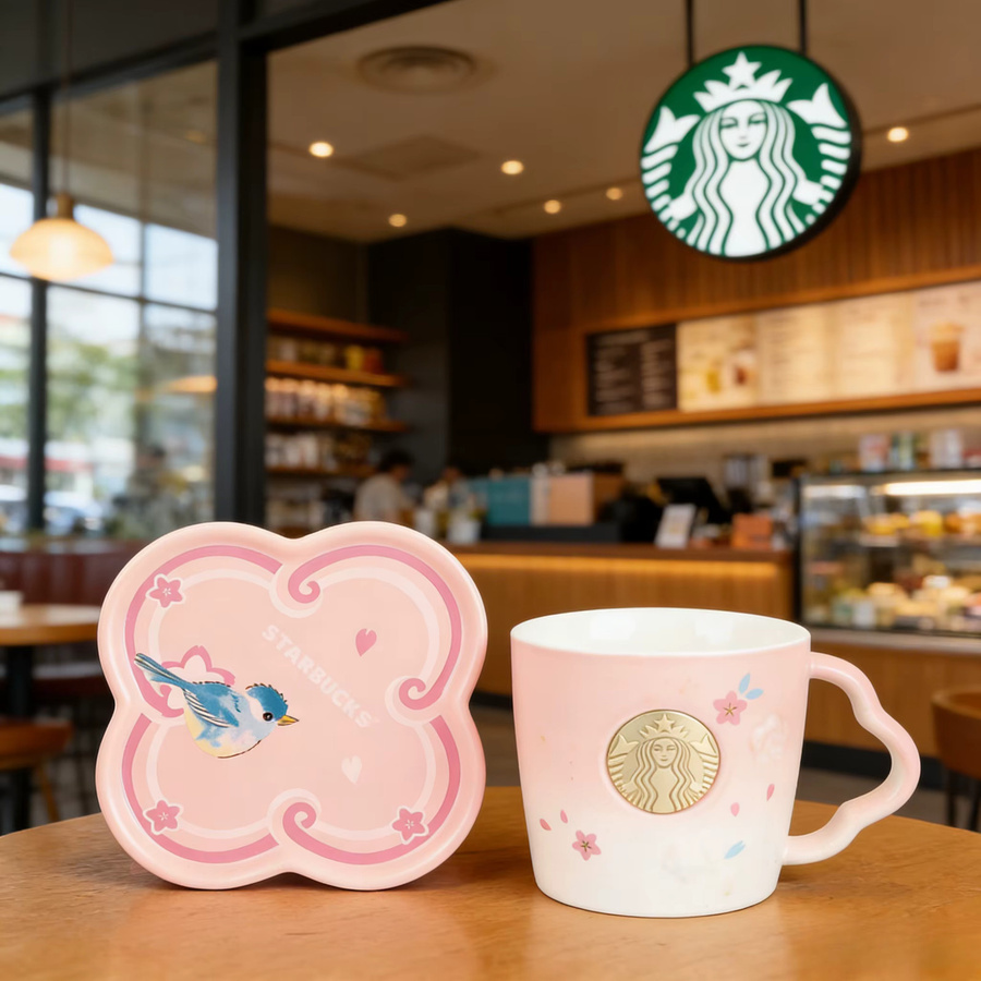 Starbucks Sakura Tassen-Set Limitierte Auflage mit floralem Design in Rosa und Blau für Kaffeeliebhaber, 2er-Set - Bild 2