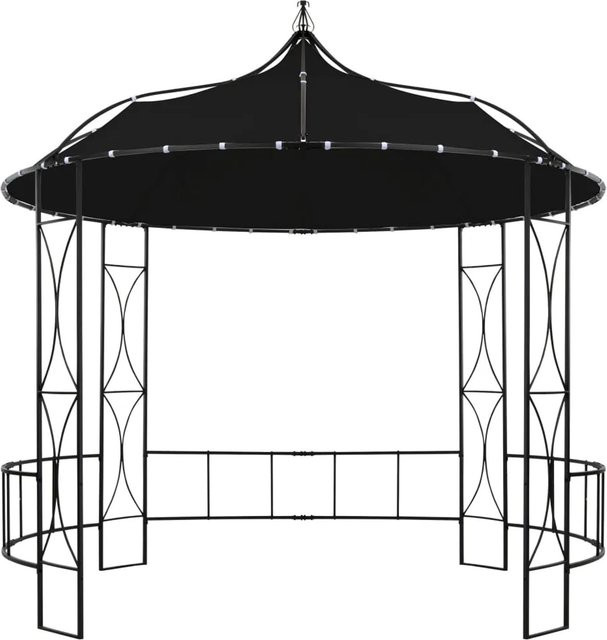 vidaXL Rundpavillon Modell 1 in Anthrazit mit Polyesterbespannung und Eisenrahmen B/T: 300 x 290 cm - Bild 1