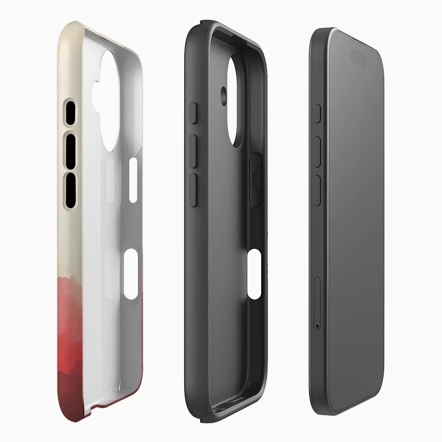 Potdemiel Handyhülle Misty Mountain Blush für iPhone 17 16 15 14 13 12 Pro Max Plus mit doppelschichtiger Rückseite in Pink Multicolour - Bild 2