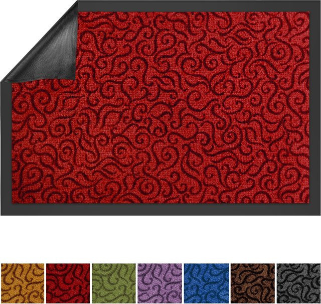 casapura Sauberlaufmatte Brasil in Dunkelrot mit grafischem Design aus Polyamid und Polypropylen - Bild 1