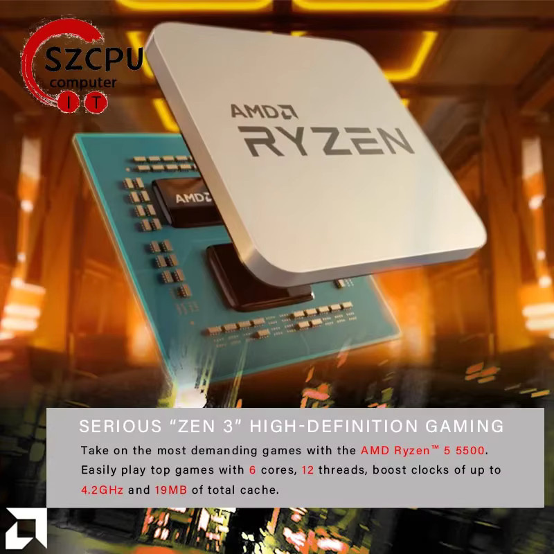 AMD Ryzen 5 5500 Prozessor Sechskern-Zwölfthreader 4,2 GHz 65W TDP Sockel AM4 - Bild 2