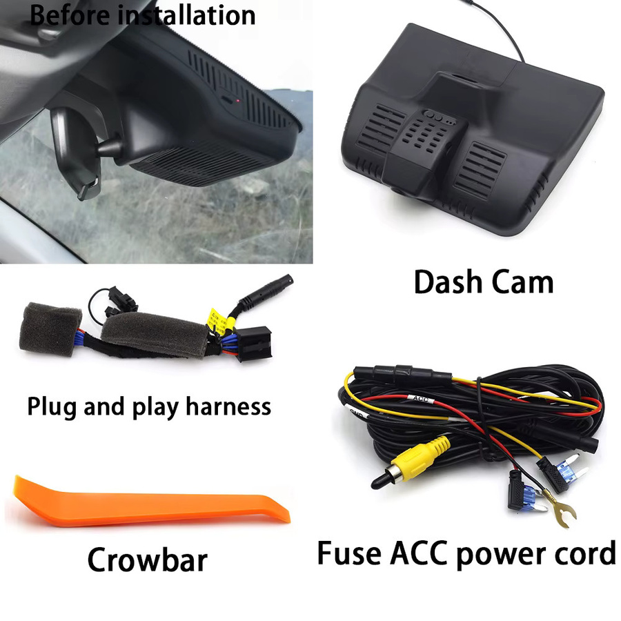 HighCity Dashcam Set mit Front- und Heckkamera in Schwarz für Geely Galaxy Starship 7 EX5 E5 Starray EM-i Proton eMas 7 BelGee X80 PHEV EX7 - Bild 3