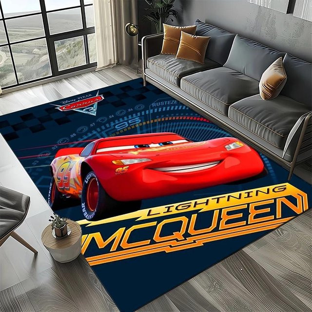 MINISO Disney Cars Lightning McQueen Kinder Teppich mit Motiv, rutschfest und waschbar, B/B: 40 x 60 cm - Bild 1