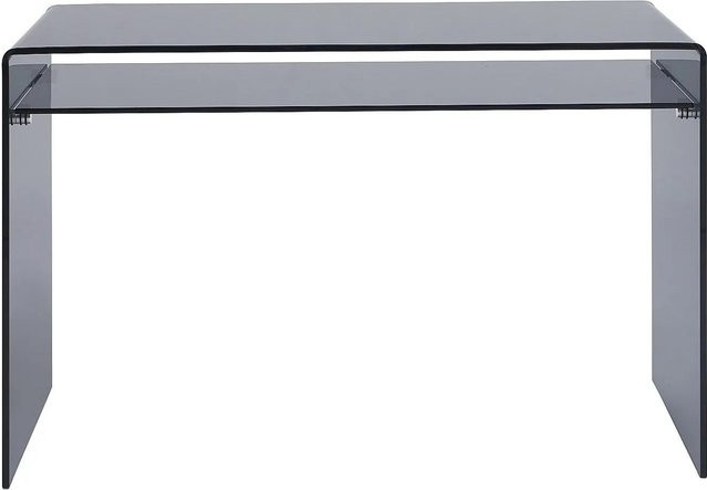 Vente-unique Schreibtisch Stileos in Anthrazitgrau mit Glasplatte, Breite: 120 cm, Tiefe: 60 cm, Höhe: 75 cm - Bild 1