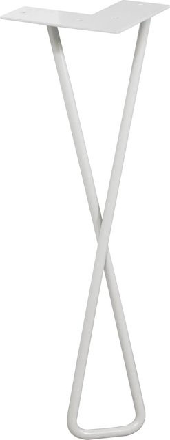Wagner Möbelbein Hairpin Twist aus Stahl in Lichtgrau, Höhe: 40 cm - Bild 1