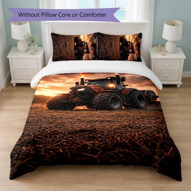 Case IH 3-teiliges Bettwäsche-Set mit Print aus Mikrofaser, Multicolor, B: 245 cm, H: 210 cm - Bild 1