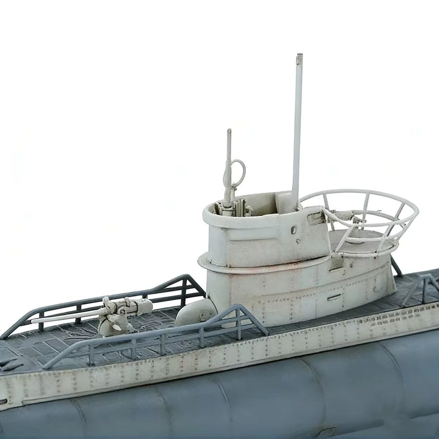 AT 99 MODEL Deutsches U-96-U-Boot-Modell im Maßstab 1:144 in Grau mit Distressed-Finish als statisches Kriegsschiff-Modell - Bild 2