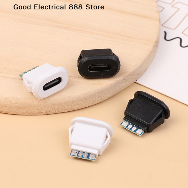 Wasserdichter USB-C Schwanzstecker Typ-C Schnittstellenanschluss für DIY Schnellladung 5A 20V in Schwarz - Bild 1