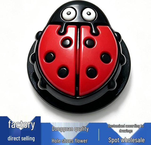 Global Finds Schuhanhänger, Blumeninspirierte Insekten, PVC, Unisex, rot - Bild 1