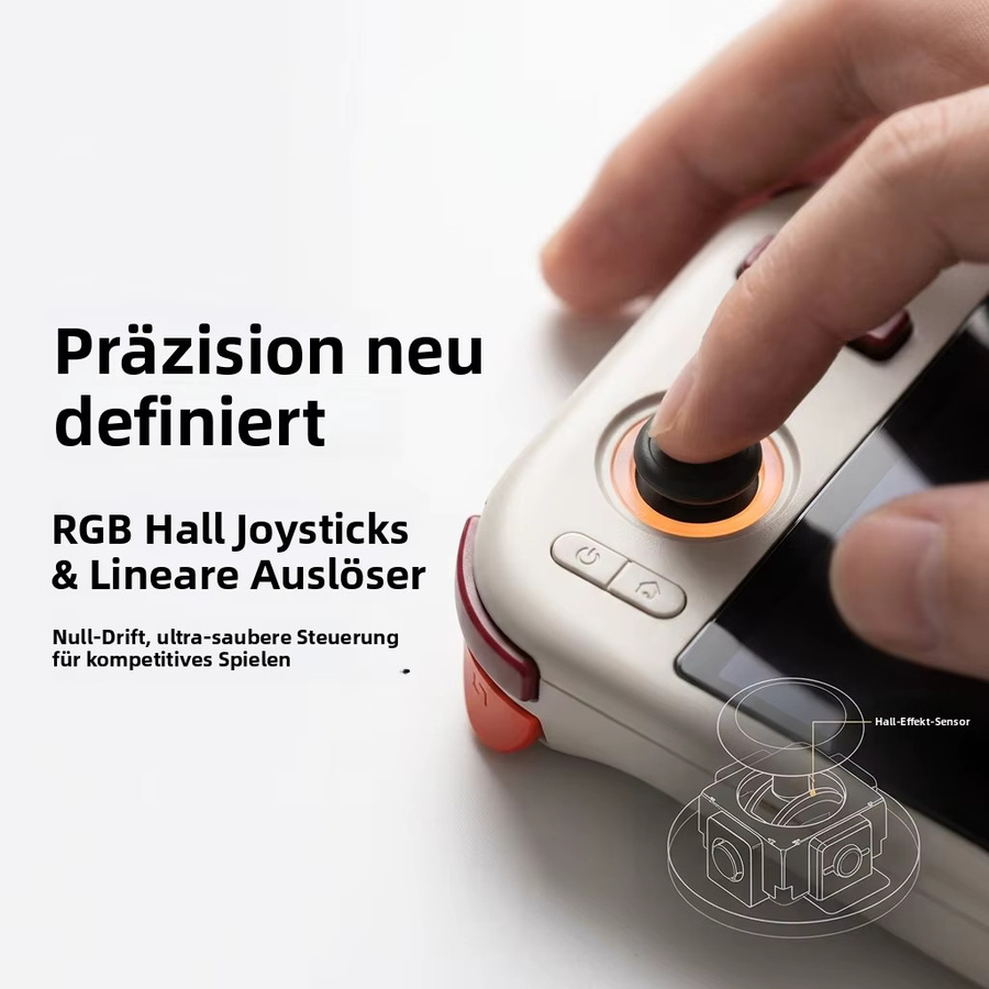 MangMi Air X Handheld Spielkonsole mit 5,5 Zoll FHD-IPS-Touchscreen, Android 14, 4GB RAM, 64GB Speicher, 5000 mAh Akku und Hall-Effekt-Joystick in Schwarz - Bild 4