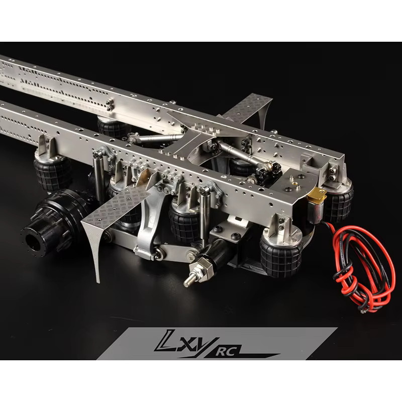 Tamiya Simulation Lift Lager Achse Set, Maßstab 1:14, Metall, Grau - Bild 3