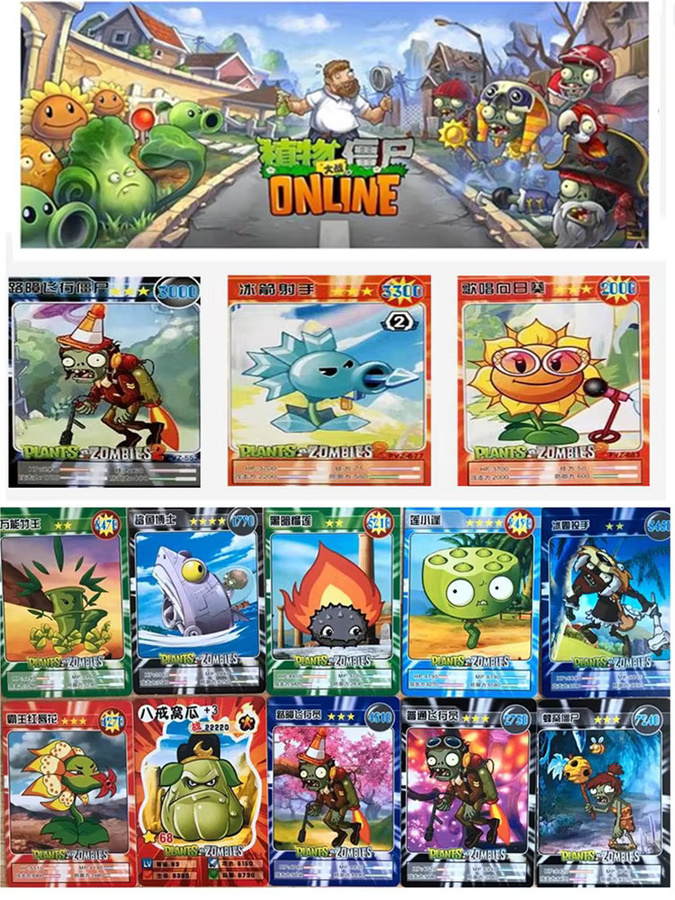 Bandai Plants vs. Zombies Erbsenschütze Sammelkarten, 10-teiliges Set - Bild 3