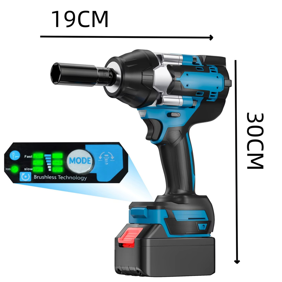 Makita Bürstenloser Schlagschrauber 1/2 Zoll mit 1800Nm Drehmoment, Blau, kompatibel mit Makita 21V Akku LXT - Bild 5