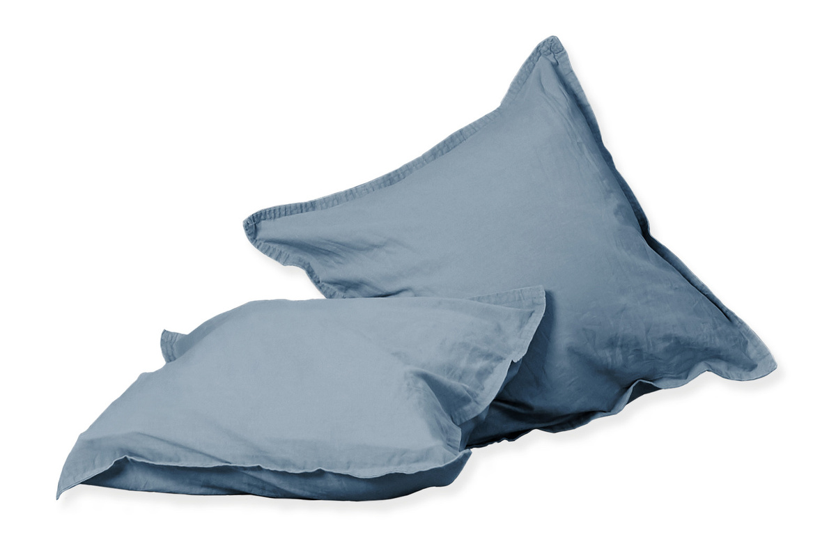 2 Stück Hahn Renforce Kissenbezüge aus Baumwolle, Farbe: Blau, B/T/H: 40 x 40 x 0 cm - Bild 1