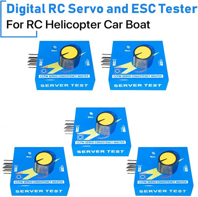 QX-MFLU 3-Kanal Multi-Servo-Tester, ESC-Konsistenz-Geschwindigkeitsregler, CCPM-Messgerät für RC-Drohnen, Autos, Boote und Flugzeugmodelle - Bild 1