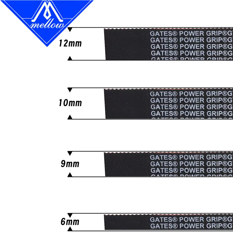 Mellow GATES 1.5GT Zahnriemen-Synchronriemenscheibe und Umlenkrolle GT1.5 in Schwarz für 6mm, 9mm, 10mm und 12mm Zahnriemen - Bild 3