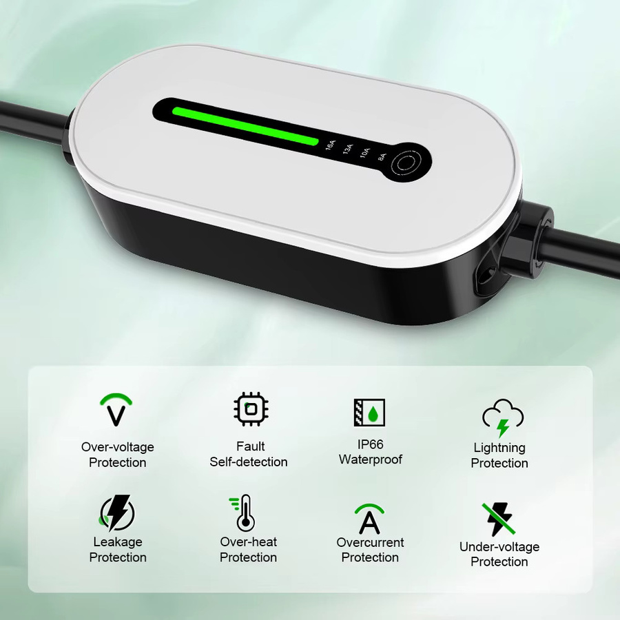 Ipengen EV Ladegerät Wallbox für Elektroautos, 3,5 kW, 16A, 1 Phase, Farbe: Weiß - Bild 4