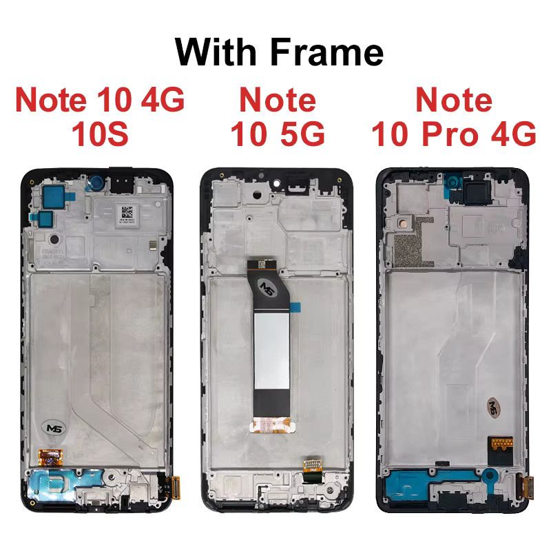 Xiaomi Ersatzdisplay AMOLED Touchscreen Digitizer in Schwarz für Redmi Note 10 4G 5G, Note 10S und Note 10 Pro M2101K7AI M2101K6G - Bild 3