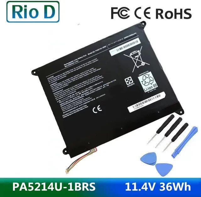 Toshiba Laptop Akku PA5214U-1BRS in Schwarz für Portege Z20T-B Z20T-C WT20-B Notebook Computer, 11,4 V 36Wh - Bild 1