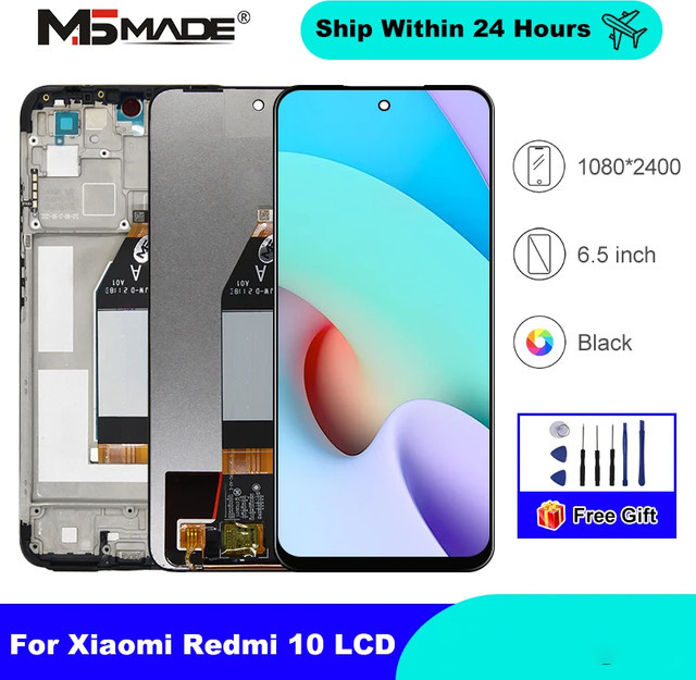 Xiaomi Redmi 10 LCD Display Touchscreen Digitalisierer Baugruppe in Schwarz - Bild 1