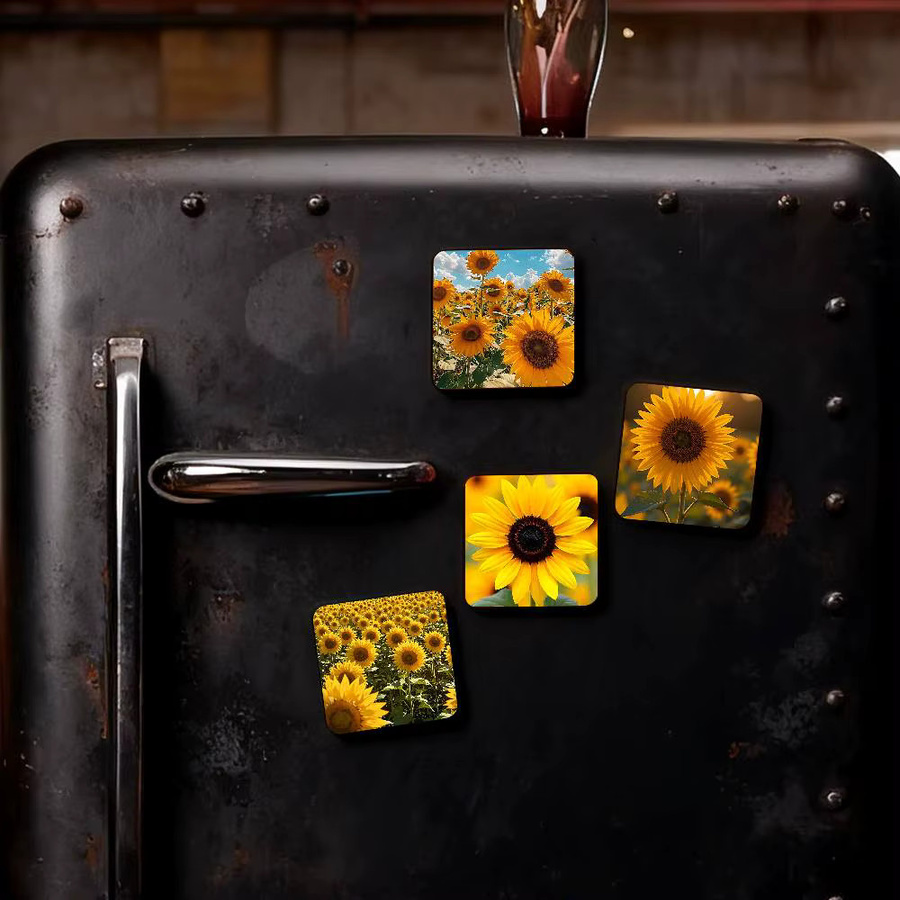 Sonnenblumen-Kühlschrankmagnet in Gelb als kreative florale Dekoration für deine Küche und dein Zuhause - Bild 6