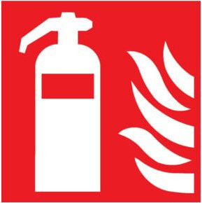 SafetyMarking Brandschutzschild Feuerlöscher aus Aluminium in Rot, B: 15 cm, H: 15 cm, langnachleuchtend - Bild 1