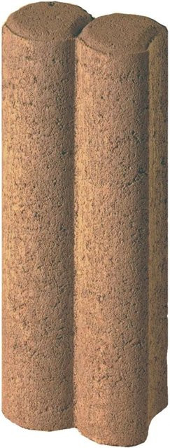 Rundpalisaden aus Beton in Braun, 2er-Set, B/T/H: 25 x 10 x 6 cm - Bild 1