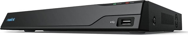 Reolink NVS16 16-Kanal PoE Netzwerkvideorekorder in Schwarz mit Ethernet/LAN - Bild 1