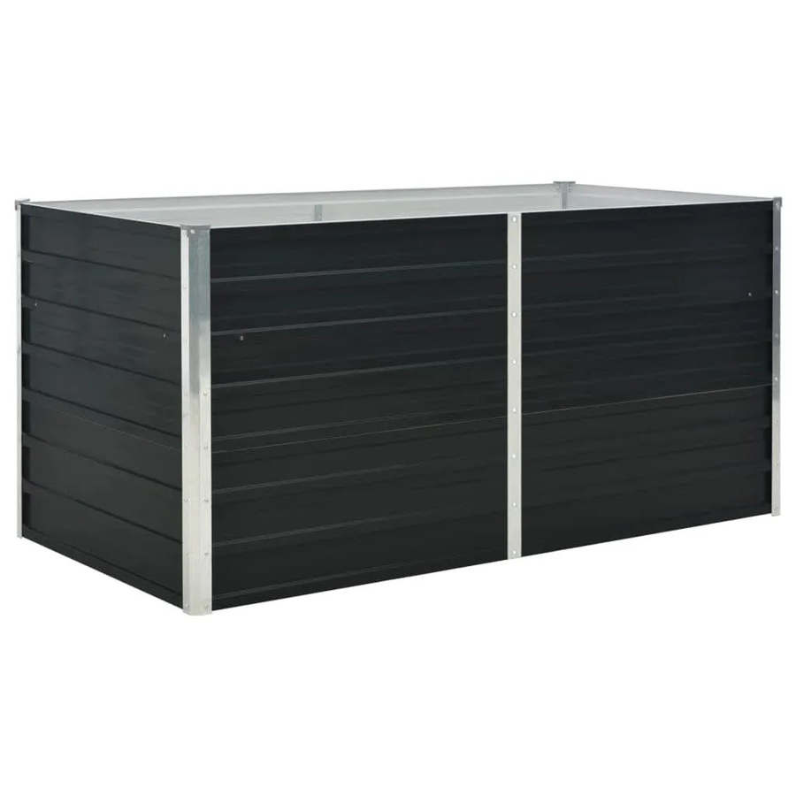 vidaXL Hochbeet aus verzinktem Stahl in Anthrazit, B/T/H: 160 x 80 x 77 cm - Bild 2