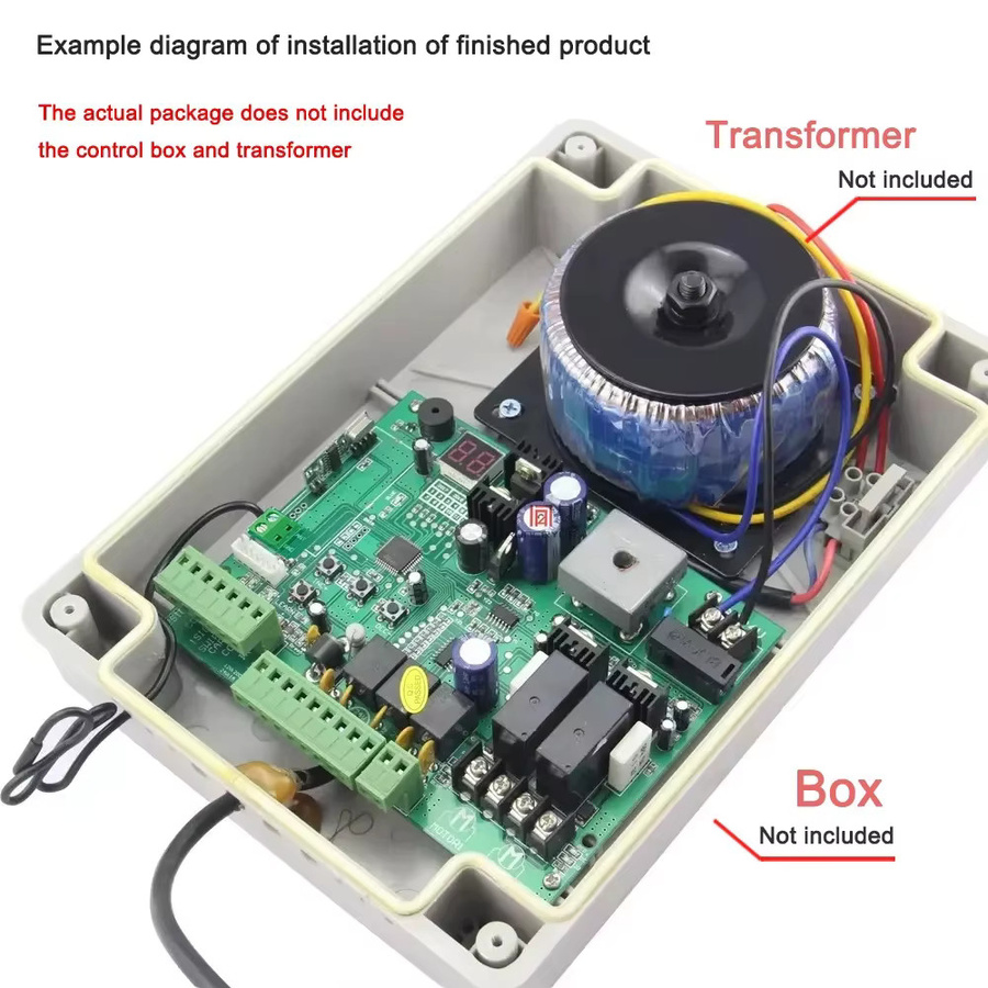KUANGZIPENG DC 24V Steuerplatine für automatische Doppelarm-Drehtoröffner mit Unterstützung für RF, Infrarotsensor und Elektroschloss - Bild 3