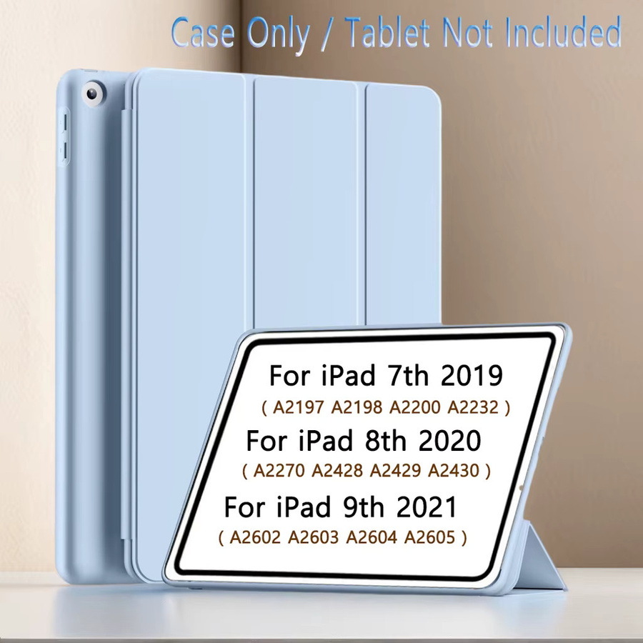 Zair Magnetisches Smart Cover für iPad 10.2 (7., 8. und 9. Generation) mit Auto Wake/Sleep Funktion und weicher Silikonhülle in Schwarz oder Blau - Bild 4