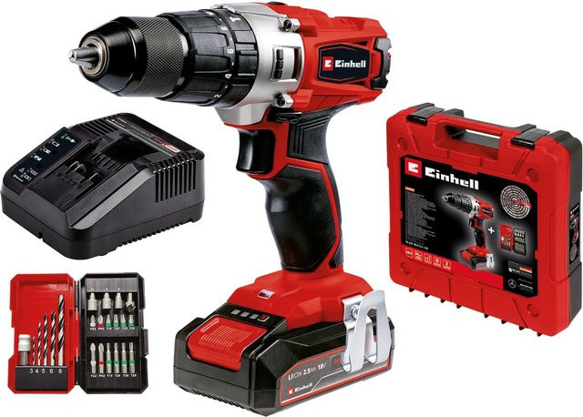 Einhell Power X-Change Akku-Schlagbohrschrauber TE-CD 18/2 Li-i +22 in Rot mit 2,5 Ah Akku - Bild 2