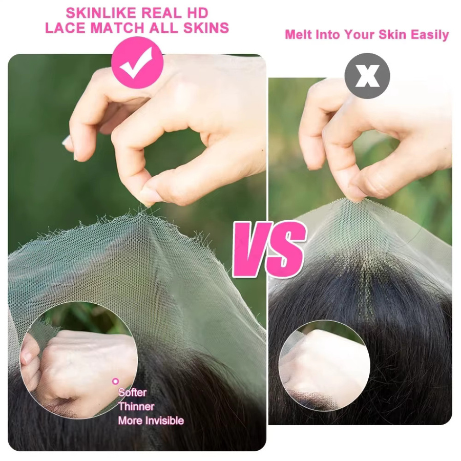 Larhali Glatte Perücke, 220% Dichte, Remy-Haar, Brasilianisches Echthaar, Damen - Bild 6