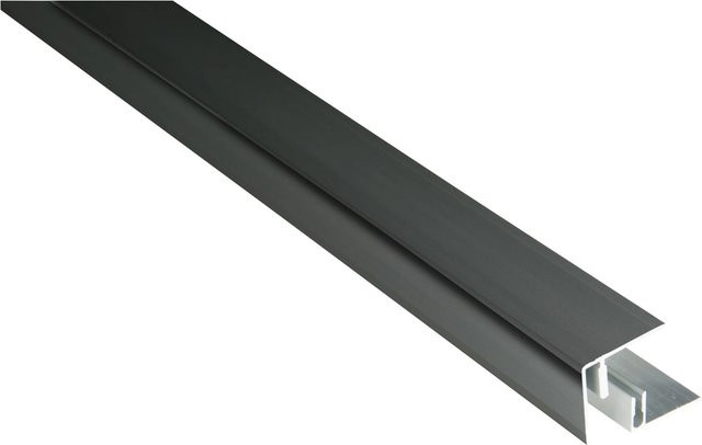 Kovalex Alu-Abschlussleiste eloxiert für Alu-Unterkonstruktion, Farbe: Silber/Anthrazit, B/H/L: 41 x 45 x 2500 mm - Bild 1