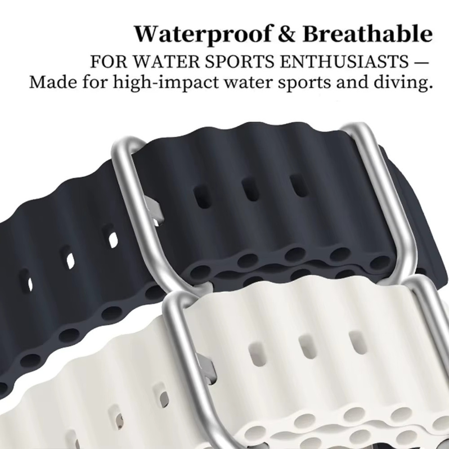VATMENS Uhrenarmband Silikon, Schwarz, Unisex - Bild 2