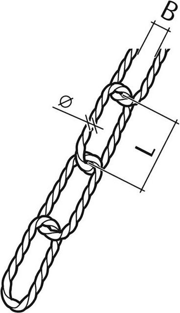 Conacord Zierkette aus Edelstahl gedreht in Kupfer-Braun Meterware - Bild 1