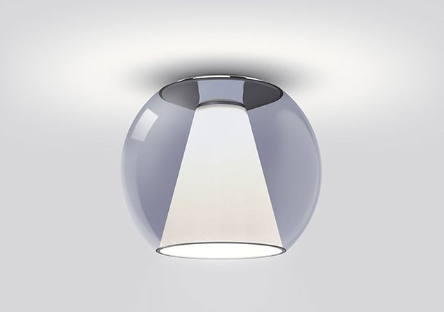 Serien Lighting Draft Ceiling XS LED-Deckenleuchte aus Glas in Blau und Silber, dimmbar, Warmweiß 2700K - Bild 1