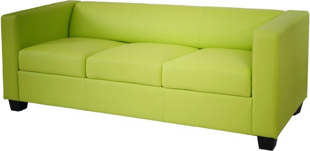 MCW 3er Sofa Lille in Hellgrün aus Kunstleder im modernen Lounge-Stil - Bild 2