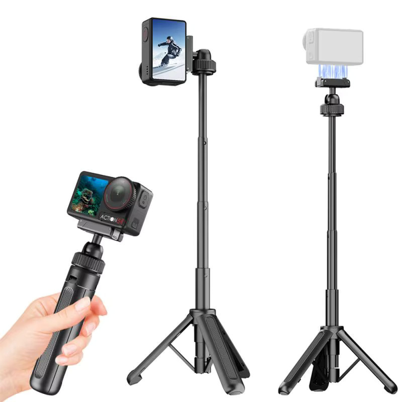 DJI Magnetisches Schnellverschluss-Kamerastativ für Osmo Action 5 Pro/4/3 als Teleskop-Selfie-Stick-Griff mit 360-Grad-Kugelkopf in Schwarz - Bild 6