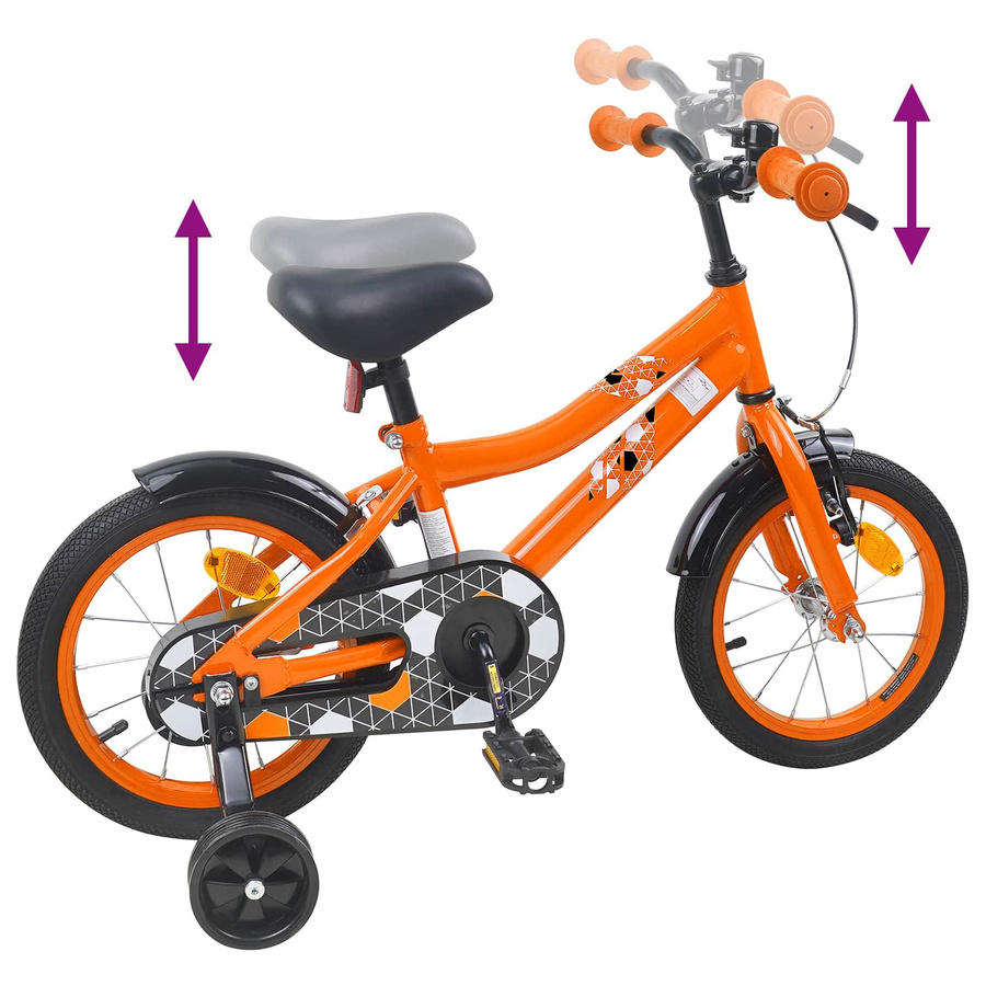 VD Home Furnishing Kinderfahrrad 16 Zoll Orange für Alter 4-6 Jahre - Bild 4