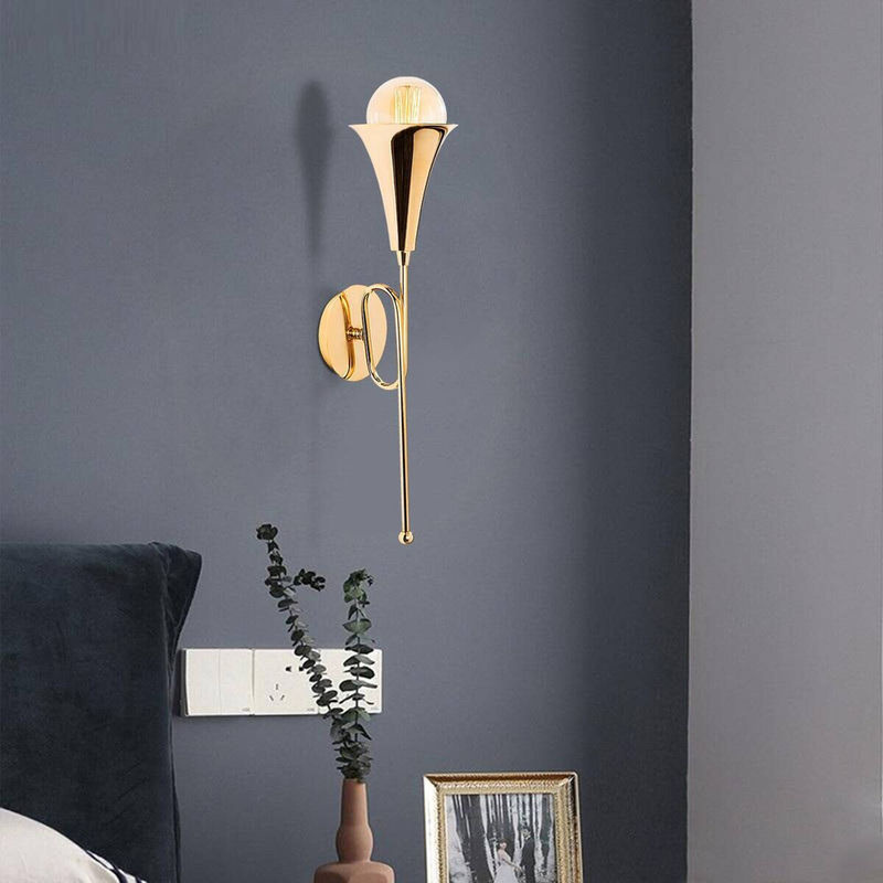 Opviq Wandleuchte Sarmal in Gold aus Metall mit E27 Fassung, B/H/T: 15 x 52 x 15 cm - Bild 2