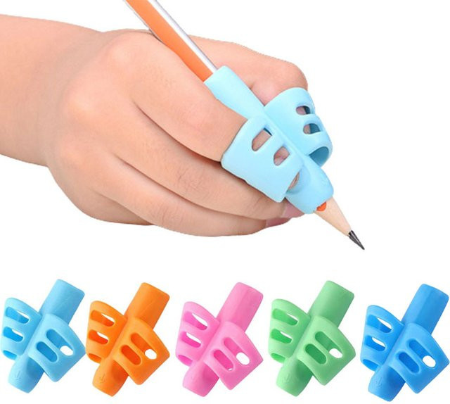 Niedliche Stifthalter-Griffe für Kinder zur Haltungskorrektur und als Handschreibhilfe aus Kunststoff - Bild 1