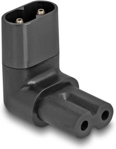 Delock Netz-Adapter Kleingeräte-Buchse C7 auf Kleingeräte-Stecker C8 in Schwarz - Bild 1