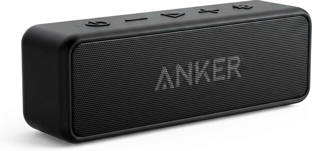 Anker SoundCore 2 Bluetooth Lautsprecher in Schwarz, Refurbished, mit IPX7 Wasserschutz und 24h Akkulaufzeit - Bild 1
