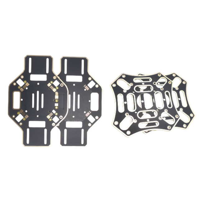 DJI F450 Mittelplatten-Set für Quadrocopter-Reparatur, oberes und unteres PCB-Hauptrahmenplatine-Set, Schwarz, 2 Stück - Bild 1