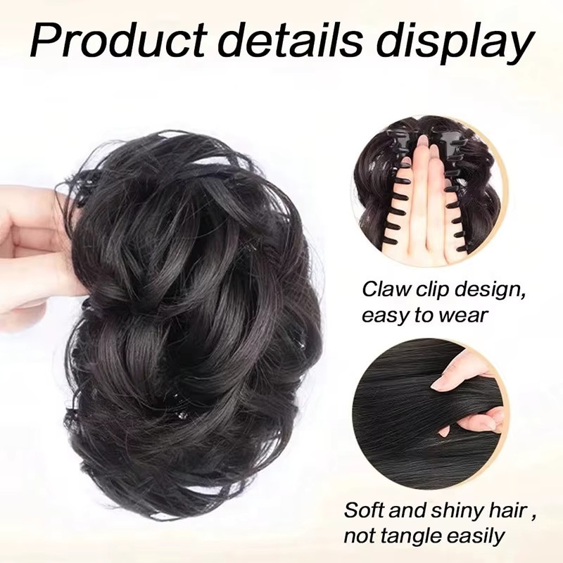 ISIGROSI Clip-in-Haarknoten, synthetische Wellen, Damen - Bild 3