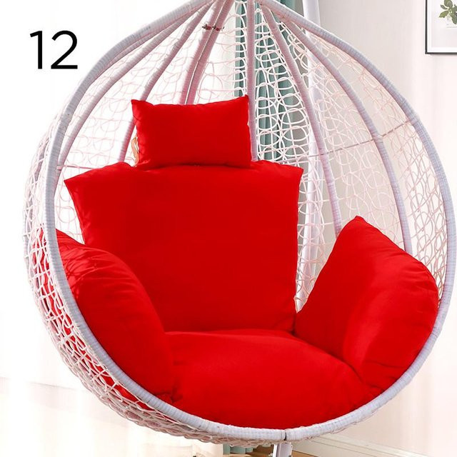 S-Pillow Kissenbezug aus Baumwolle für Hängeschaukel und Gartenliege, Rot, Quadratisch - Bild 1