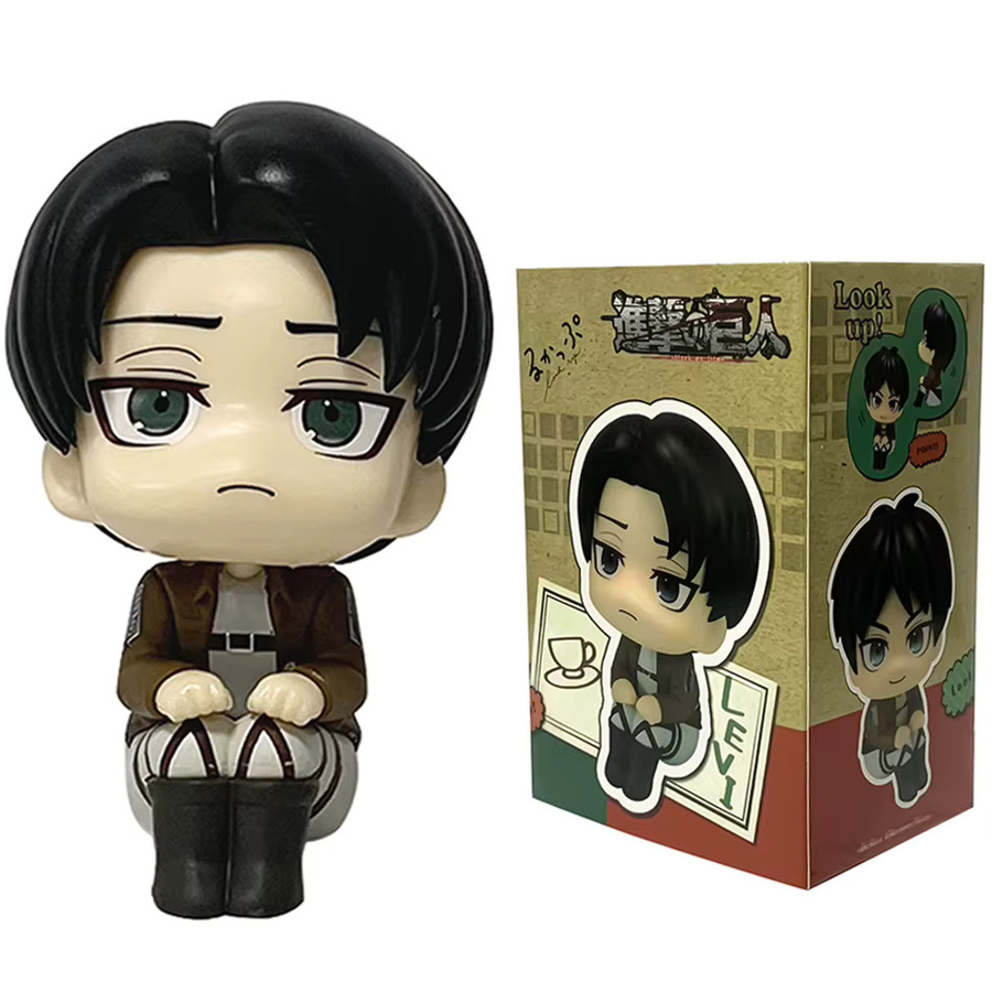Bandai Attack On Titan Figuren Q Edition, 2-teiliges Set, Sitzende Puppen - Bild 2