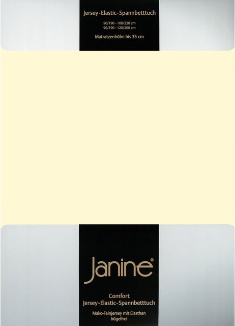 Janine Spannbetttuch Elastic Jersey aus Baumwolle mit Elasthan in Beige - Bild 1