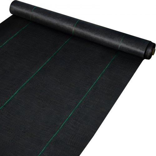 VEVOR Unkrautvlies Schwarz aus Polyethylen, Wasserdurchlässiges Gartenvlies zur Unkrautbekämpfung und als Bodendecker - Bild 1